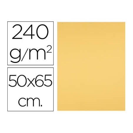 Cartulina liderpapel 50x65 cm 240g/m2 oro paquete de 25 hojas