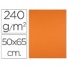 Cartulina liderpapel 50x65 cm 240g/m2 naranja paquete de 25 hojas