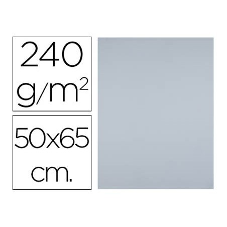 Cartulina liderpapel 50x65 cm 240g/m2 gris paquete de 25 hojas