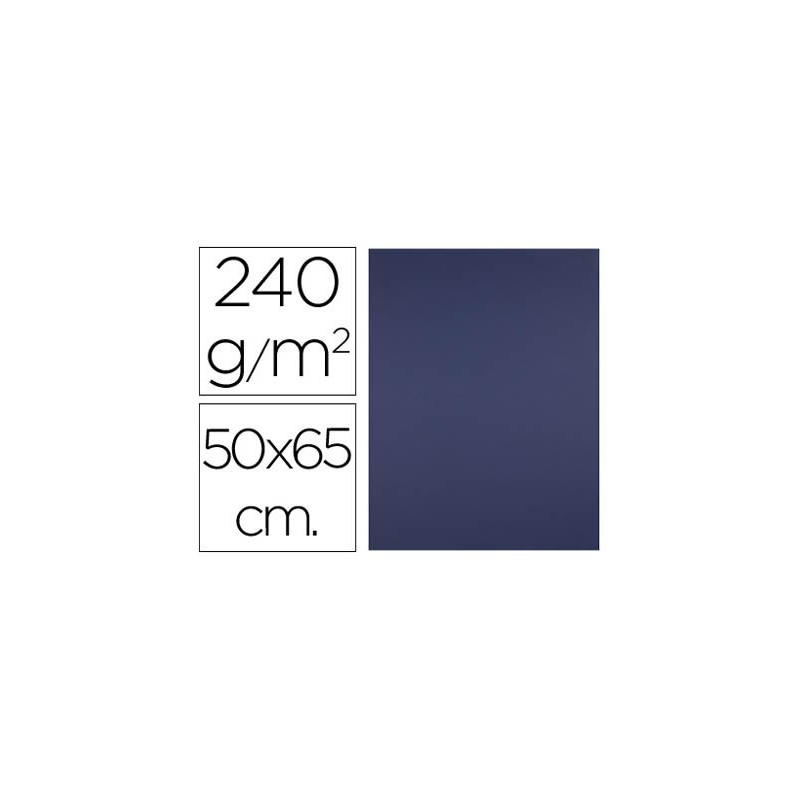 Cartulina liderpapel 50x65 cm 240g/m2 azul zafiro paquete de 25 hojas