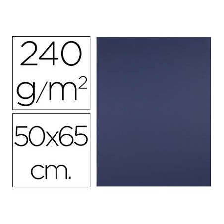 Cartulina liderpapel 50x65 cm 240g/m2 azul zafiro paquete de 25 hojas