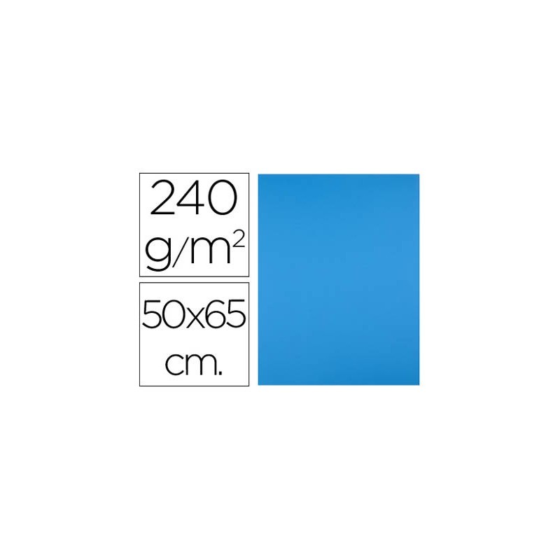 Cartulina liderpapel 50x65 cm 240g/m2 azul turquesa paquete de 25 hojas