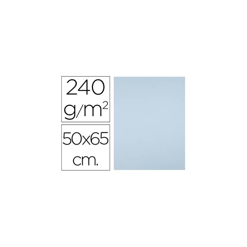 Cartulina liderpapel 50x65 cm 240g/m2 azul paquete de 25 hojas