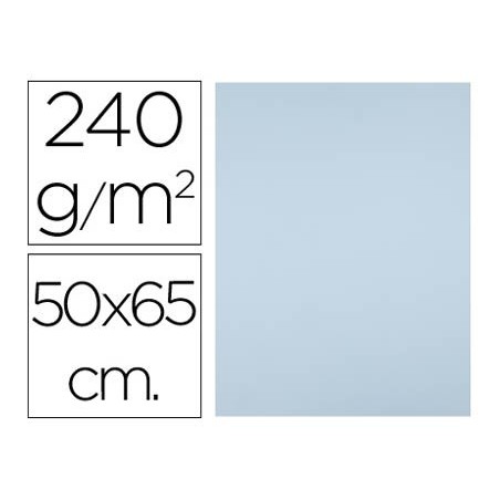 Cartulina liderpapel 50x65 cm 240g/m2 azul paquete de 25 hojas
