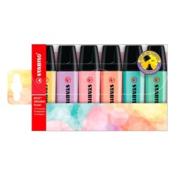 Rotulador stabilo boss pastel fluorescente 70 estuche de 6 unidades surtidas