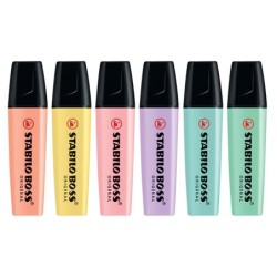 Rotulador stabilo boss pastel fluorescente 70 estuche de 4 unidades colores surtidos