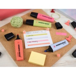 Rotulador stabilo boss pastel fluorescente 70 estuche de 4 unidades colores surtidos
