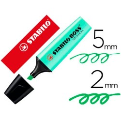 Rotulador stabilo boss pastel fluorescente 70 pizca de menta