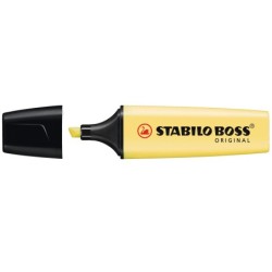 Rotulador stabilo boss pastel fluorescente 70 amarillo cremoso