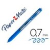 Boligrafo paper mate inkjoy retractil gel pen 0,7mm azul punta de bola trazo 0.35mm