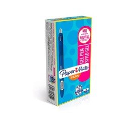 Boligrafo paper mate inkjoy retractil gel pen 0,7mm azul punta de bola trazo 0.35mm