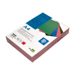 Tapa encuadernacion liderpapel carton a4 1mm roja paquete de 50 unidades