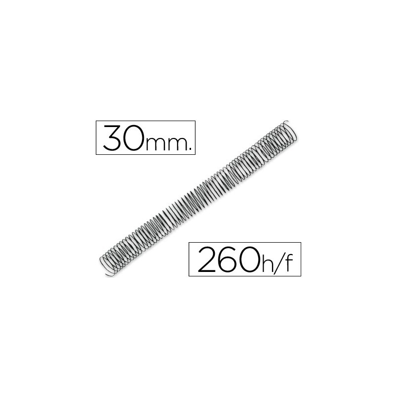 Espiral metalico q-connect 64 5:1 30mm 1,2mm caja de 50 unidades