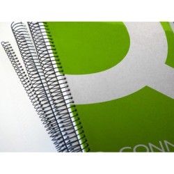 Espiral metalico q-connect 56 4:1 14mm 1mm caja de 100 unidades