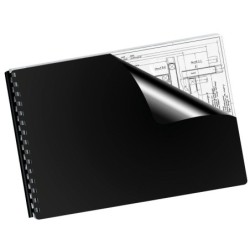 Tapa encuadernacion liderpapel polipropileno a4 0.5mm negro opaco paquete de 100 unidades