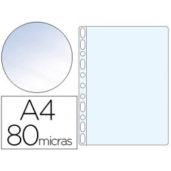 Funda multitaladro esselte din a4 polipropileno 80 mc 11 taladros cristal caja de 100 unidades