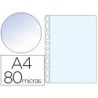 Funda multitaladro esselte din a4 polipropileno 80 mc 11 taladros cristal caja de 100 unidades