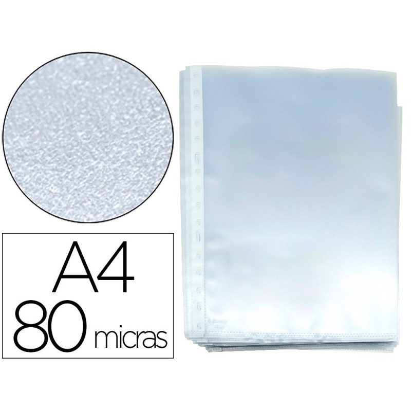 Funda multitaladro esselte din a4 polipropileno 80 mc 16 taladros piel de naranja caja de 100 unidades