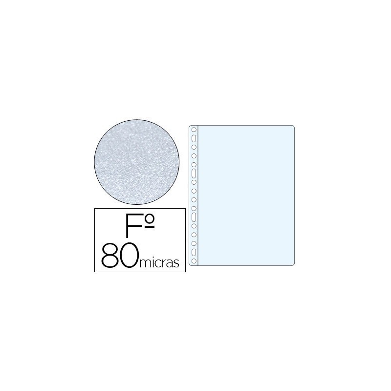 Funda multitaladro esselte folio polipropileno 80 mc 16 taladros piel de naranja caja de 100 unidades