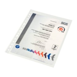 Funda multitaladro esselte din a4 polipropileno 80 mc 16 taladros piel de naranja caja de 100 unidades