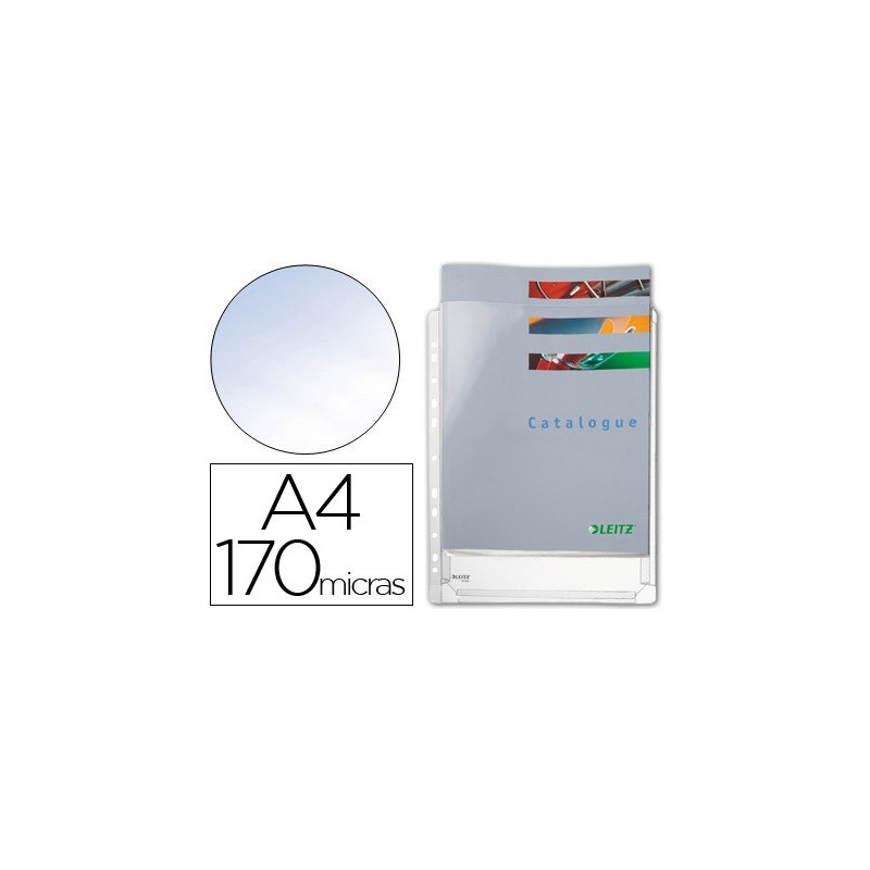 Funda multitaladro esselte din a4 pvc 170 mc con fuelle capacidad 200 hojas pack de 5 unidades