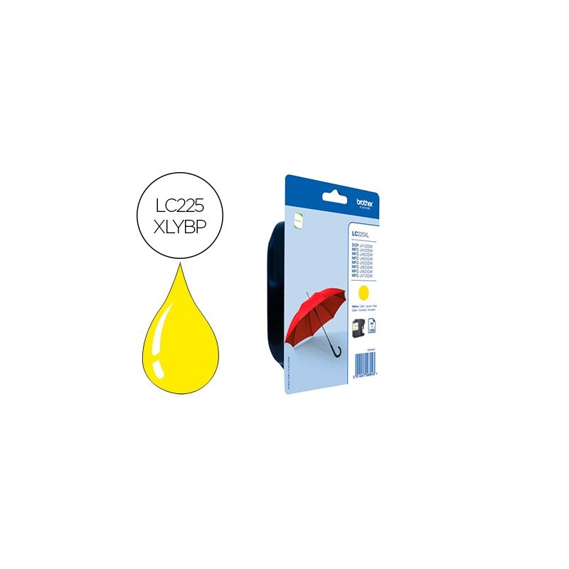 Ink-jet brother lc-225xlybp mfc-j 4420 dw / mfc-j 5620 dw amarillo alta capacidad 1200 pag