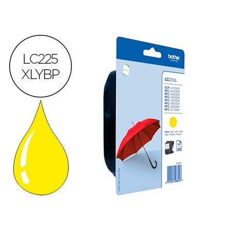 Ink-jet brother lc-225xlybp mfc-j 4420 dw / mfc-j 5620 dw amarillo alta capacidad 1200 pag