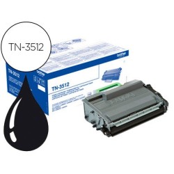 Toner brother tn-3512 dcp-l6600dw / hl-l6300dw / mfc-l6800dw alta capacidad negro 12000 pag