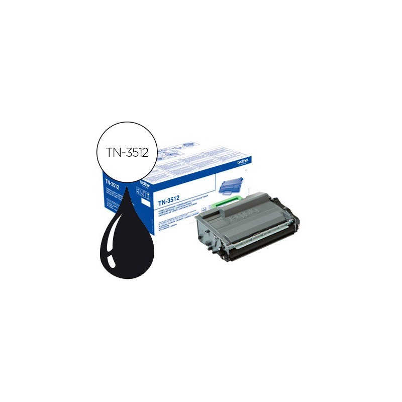 Toner brother tn-3512 dcp-l6600dw / hl-l6300dw / mfc-l6800dw alta capacidad negro 12000 pag