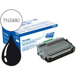 Toner brother tn-3480 dcp-l5500dn / dcp-l6600dw / hl-l5000d / mfc-l5700 alta capacidad negro 8000 pag