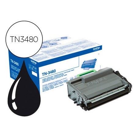 Toner brother tn-3480 dcp-l5500dn / dcp-l6600dw / hl-l5000d / mfc-l5700 alta capacidad negro 8000 pag