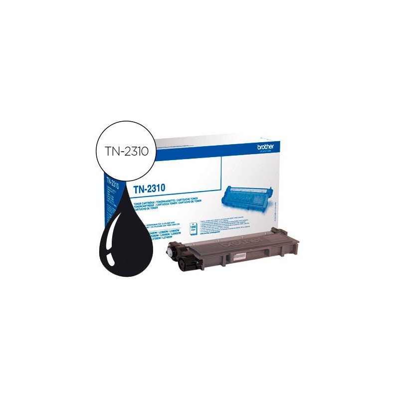 Toner brother tn-2310 dcp-l2500d / hl-l2300d / mfc-l2700dw / mfc-l2720dw negro 1200 pag
