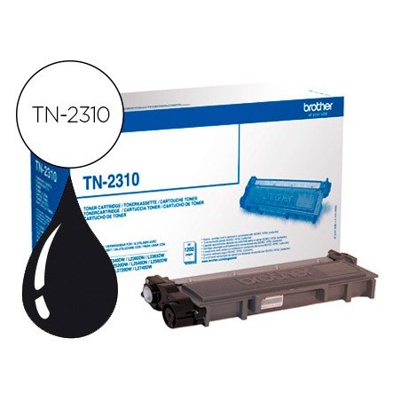 Toner brother tn-2310 dcp-l2500d / hl-l2300d / mfc-l2700dw / mfc-l2720dw negro 1200 pag