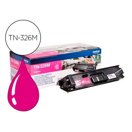 Toner brother tn-326m hll8250cdn / hll8350cdw alta capacidad magenta 3500 pag