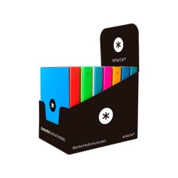 Carpeta antartik a4 forrada 4 anillas 25 mm redondas colores surtidos