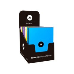 Carpeta antartik a4 forrada 4 anillas 25 mm redondas colores surtidos