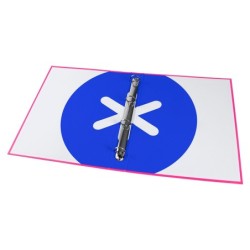 Carpeta antartik a4 forrada 4 anillas 25 mm redondas color rosa