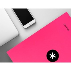 Carpeta antartik a4 forrada 4 anillas 25 mm redondas color rosa