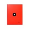 Carpeta antartik a4 forrada 4 anillas 25 mm redondas color rojo