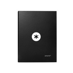 Carpeta antartik a4 forrada 4 anillas 25 mm redondas color negro