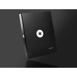 Carpeta antartik a4 forrada 4 anillas 25 mm redondas color negro
