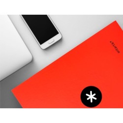 Carpeta antartik a4 forrada 4 anillas 25 mm redondas color rojo