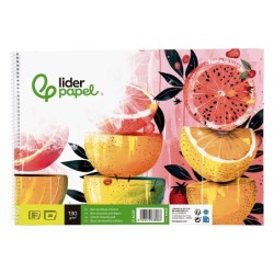 Bloc dibujo liderpapel artistico espiral 230x325mm 20 hojas 130g/m2 sin recuadro sin microperforado
