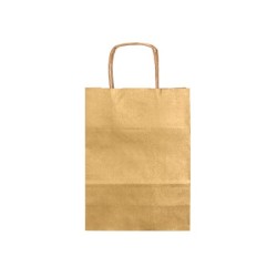 Bolsa kraft q-connect oro asa retorcida 270x120x360 mm
