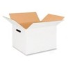 Caja para embalar q-connect americana ultrarresistente conasas carton canal doble 7 mm color blanco 450x280x375 mm