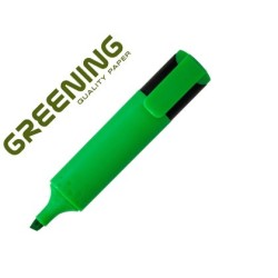 Rotulador greening fluorescente punta biselada verde