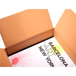 Caja para embalar q-connect ultrarresistente regulable en altura carton canal doble 7 mmcolor blanco 450x280x375 mm