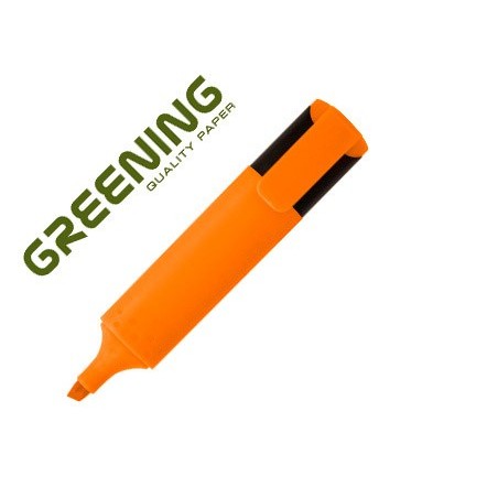Rotulador greening fluorescente punta biselada naranja