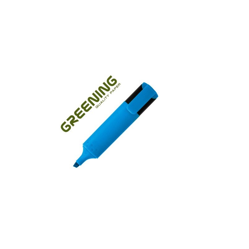Rotulador greening fluorescente punta biselada azul