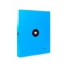 Carpeta antartik a4 forrada 4 anillas 25 mm redondas color azul